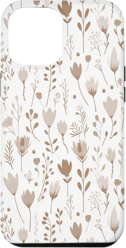 Vista 26 de Floral Flowers Wildflowers Garden Botanical Love Beige White Case for iPhone 16