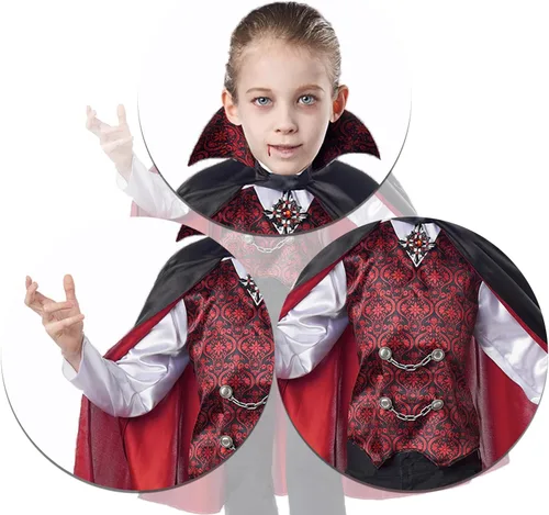 Vista 3 de Kids Gothic Classic Vampire Halloween Costume Boys