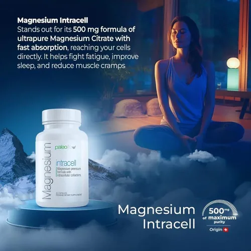 Vista 2 de INTRACELL de Magnesio Premium - 500 mg - 120 Cápsulas (Paquete de 2)