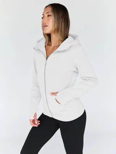 Vista 93 de Trendy Queen Sudaderas con capucha y cremallera para mujer, chaquetas de vellón, talla extragrande, moda de otoño e invierno