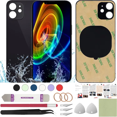Vista 75 de Funda trasera de repuesto compatible con iPhone 8 de 4.7" + Herramientas profesionales (Gris espacial) Incluye herramientas profesionales, cinta
