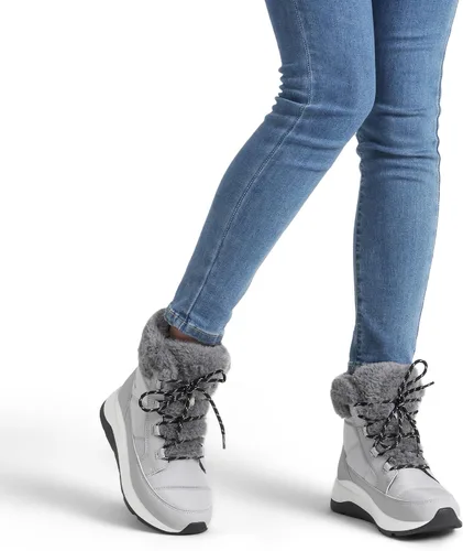 Vista 5 de DREAM PAIRS Zaylee - Botas de nieve de invierno para mujer, botines impermeables de piel sintética, botas cortas cómodas para mujer