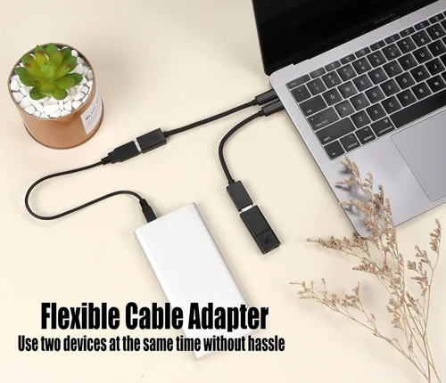 Vista 3 de OTG - Adaptador USB-C 3.0 (paquete de 2) compatible con Google Pixelbook Ir a funciones múltiples rápidas para hacer copias de seguridad, teclado