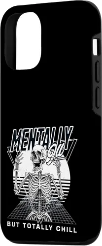 Vista 2 de iPhone 14 Mentally Ill But Totally Chill for Sarcastic People Mentally Case