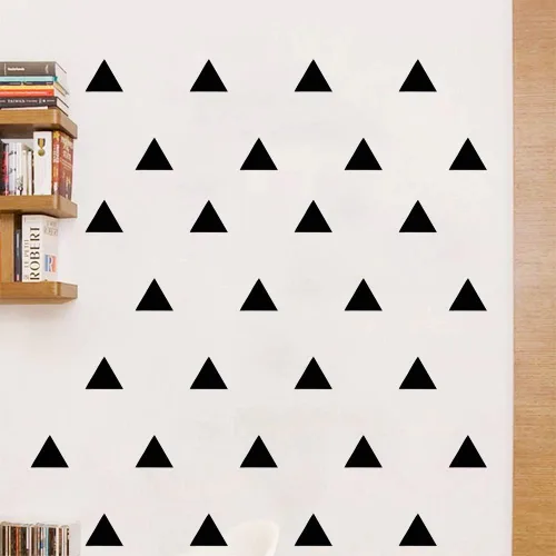 Vista 4 de 245 calcomanías de vinilo con forma de triángulo, removibles y encantadoras imágenes triangulares, mural para dormitorio, sala de juegos, sala