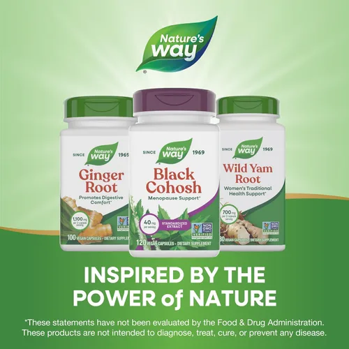 Vista 7 de Nature's Way Extracto de cohosh negro premium, ayuda a reducir la sudoración nocturna y promueve un sueño reparador para las mujeres durante