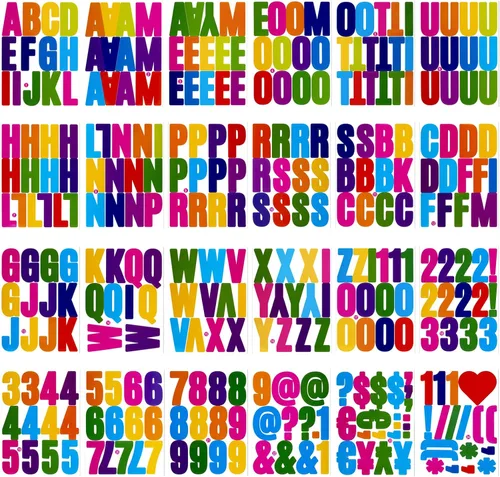 Vista 36 de 1550 piezas de 10 hojas de calcomanías de letras, calcomanías de números y alfabeto de buzón de vinilo, calcomanías autoadhesivas impermeables