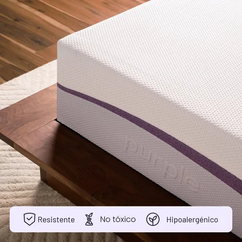 Vista 2 de Colchón Purple Plus tamaño Twin - 28 cm de GelFlex Grid, espuma de confort premium, mejor que la espuma viscoelástica, temperatura neutral