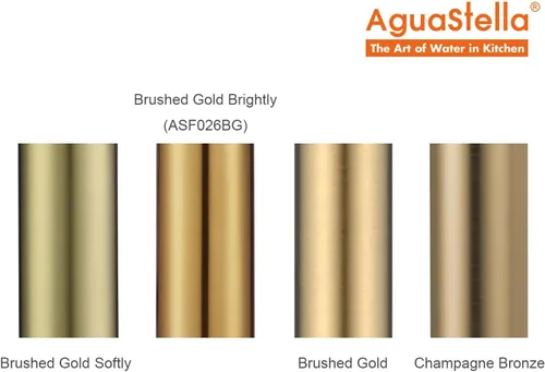 Vista 4 de AguaStella ASF026BG Dispensador de jabón integrado dorado cepillado brillante para fregadero de cocina con botella de jabón bomba de encimera