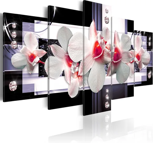 Vista 56 de Lienzo decorativo con impresión artística de diseño de orquídea de Artgeist Orquídea #01