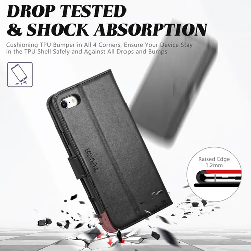 Vista 6 de TUCCH - Funda tipo cartera compatible con iPhone 8