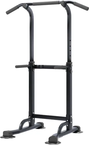 Vista 7 de DlandHome Power Tower Pull Up Dip Station Multi-Function Fitness Equipment for Strength Training Adjustable Height Dip Stand for Home Gym