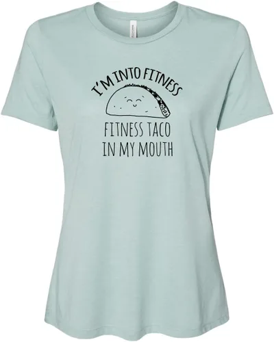 Vista 22 de Cute Women's Screen Printed Crew Neck Tee, Shirts With Sayings, Dusty Blue or Olive