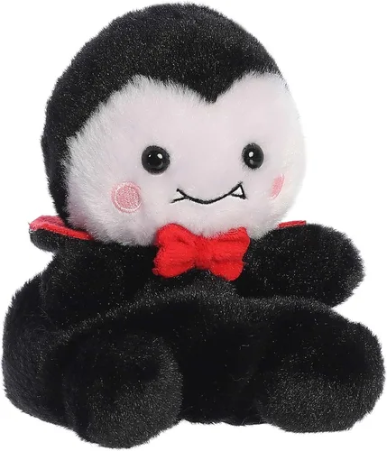 Vista 3 de Aurora Spooky Palm Pals Viktor Vampire - Animal de peluche - Juego de bolsillo - Diversión coleccionable - Negro 5 pulgadas