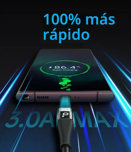 Vista 3 de Cable USB C de carga rápida, paquete de 2 cables de carga USB A a USB C en espiral de 3 pies para automóvil, cable de carga USB-C compatible