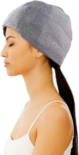 Vista 3 de FOMI Care - Gorro de hielo con cobertura completa de gel para migraña, tapa fría craneal, paquete de recuperación de quimioterapia y dolor de cabeza