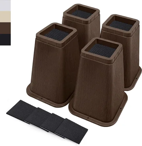 Vista 19 de ANNKUT Elevadores de cama resistentes de 6 pulgadas, elevadores de muebles para escritorio, silla, mesa o sofá, elevadores de sofá, soporta hasta
