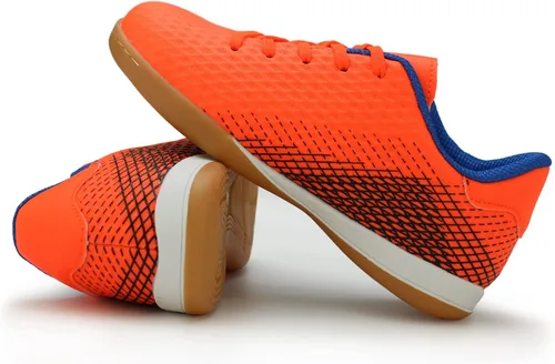 Vista 6 de Hawkwell Tacos deportivos unisex con cordones para niños y niñas zapatos de fútbol para entrenamiento de interiores niñoniño pequeñoniño grande