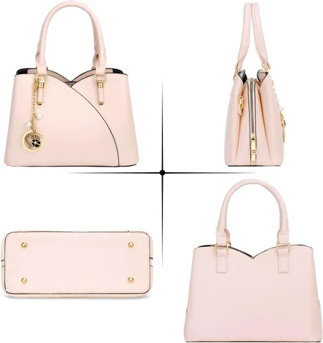 Vista 3 de KKXIU Monederos y bolsos de mano con triple compartimento para mujer, bolso de mano con asa superior