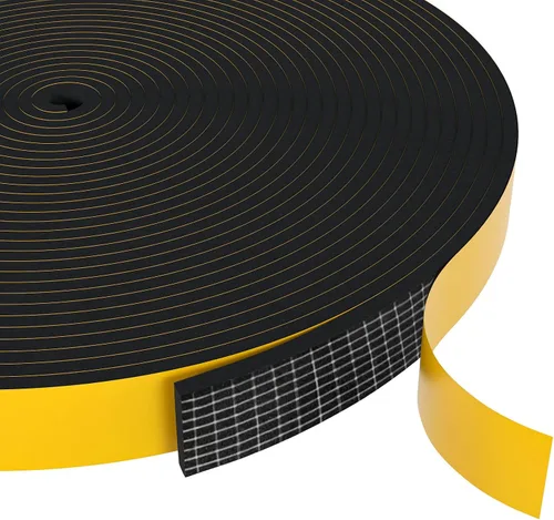 Vista 19 de Cinta aislante de espuma Egofix, burletes para puertas y ventanas, cinta adhesiva de espuma negra resistente al clima para puerta corrediza, marco