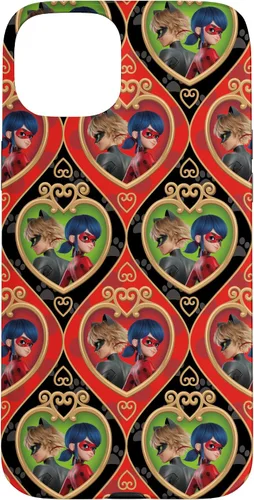 Vista 9 de Funda roja y verde para iPhone SE (2020) / 7 / 8 Miraculous Ladybug and Cat Noir The Movie