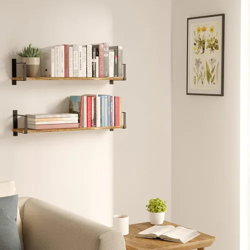 Vista 2 de Wallniture Toledo - Estantes flotantes para pared, estante de pared para decoración de sala de estar, organización de cocina, organizador de baño