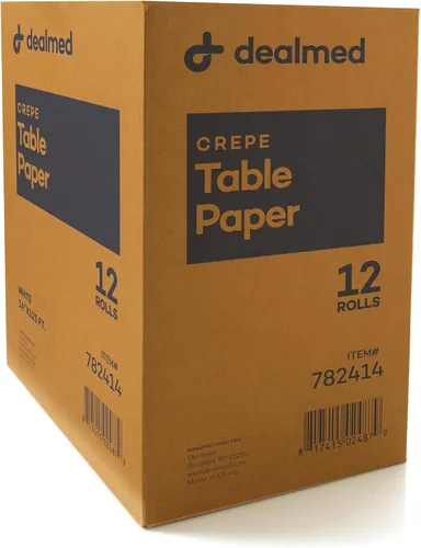 Vista 13 de Dealmed Rollo de papel para reposacabezas, tamaño más pequeño de 8.5 pulgadas x 125 pies, fundas desechables para dentistas, cambio de pañales