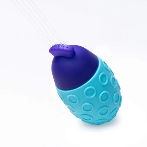 Vista 2 de Sassy Juego de 3 juguetes de baño Easy Squeezies que fomentan el aprendizaje de los troncos