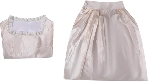 Vista 3 de Yejue Royal Colonial - Disfraz de princesa para niña, Hamilton Elizabeth Schuyler, Angelica Peggy Cosplay Kid Victorian Dress