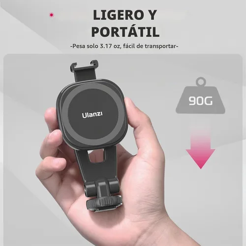 Vista 4 de ULANZI Soporte magnético para trípode MA23, adaptador magnético