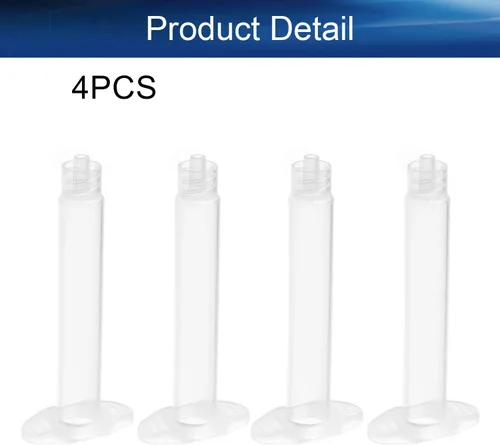 Vista 4 de Auniwaig 4 unids 3cc dispensador de soldadura pegamento conos accesorios 0.1 fl oz máquina dispensadora transparente tubo adhesivo líquido