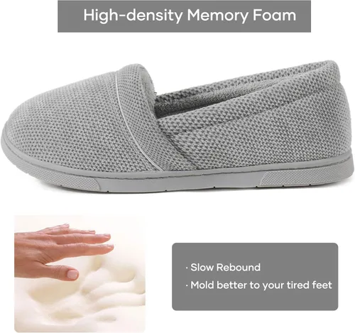 Vista 3 de ULTRAIDEAS Grace - Pantuflas para mujer con espalda cerrada, mocasines de espuma viscoelástica con suela de goma