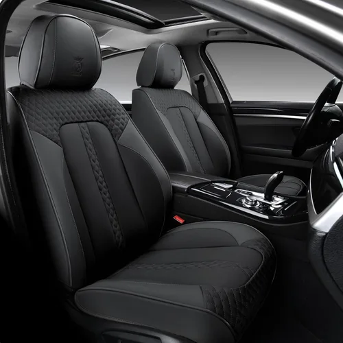 Vista 10 de Doogo Fundas de asiento de automóvil, fundas de asiento delantero para automóviles, protector universal de asiento de automóvil, fundas de asiento