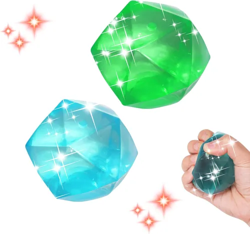 Vista 8 de 2 paquetes de cubos de estrés, pelotas de estrés flexibles para adultos y niños, juguete para aliviar la ansiedad, forma cuadrada con relleno
