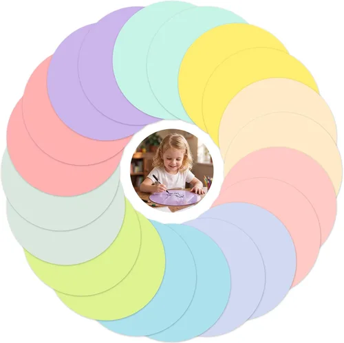 Vista 10 de Dry Erase Circles - 8 Pieces Colorful Dry Erase Dot Stickers Table Whiteboard 11 inch Removable Wall Decal for Classroom Guided Reading Small Group