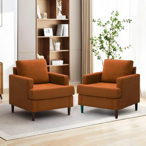 Vista 14 de Weture Silla decorativa Mid-Century, sillón verde, sillas de sala de estar