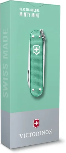 Vista 4 de Victorinox Classic SD Alox Swiss Army Cuchillo compacto, 5 funciones, navaja de bolsillo de fabricación suiza con hoja pequeña, destornillador