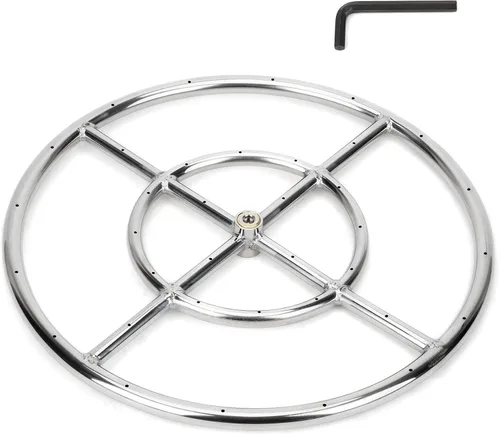 Vista 10 de Stanbroil 12 Inch Round Fire Pit Burner Ring for Natural Gas & Propane