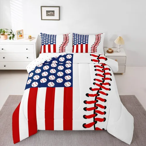 Vista 28 de Feelyou Juego de edredón de baloncesto para niñas y niños, juego de ropa de cama con juegos de pelota, decoración de habitación, regalo para amantes