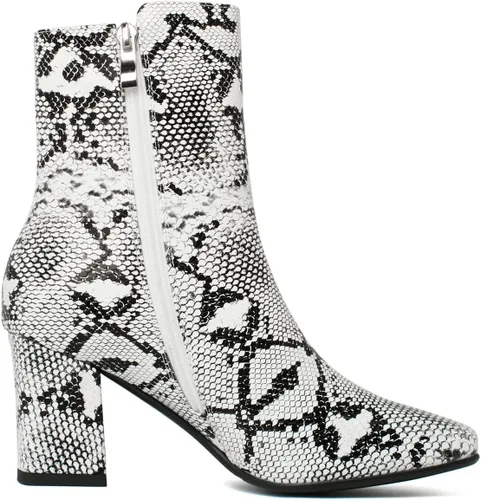 Vista 2 de Caradise Botas de tacón alto y grueso para mujer con cremallera y punta cuadrada