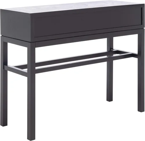 Vista 8 de SAFAVIEH Home Collection Ajana - Mesa consola con 2 cajones color negro y gris