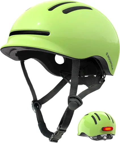 Vista 9 de MOUNTALK Cascos de bicicleta para adultos, hombres y mujeres, casco de bicicleta para hombres/mujeres con luz magnética, casco para jóvenes