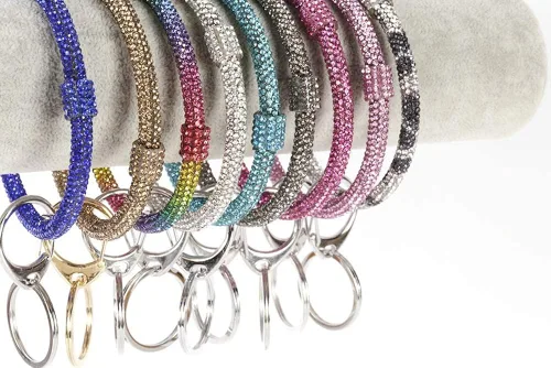 Vista 5 de GUCABE Llavero con diamantes de imitación para mujer, 3 pulgadas