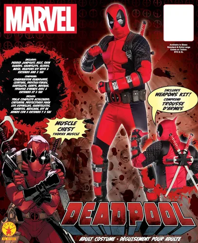 Vista 3 de Rubie's Deadpool Grand Heritage - Disfraz para hombre