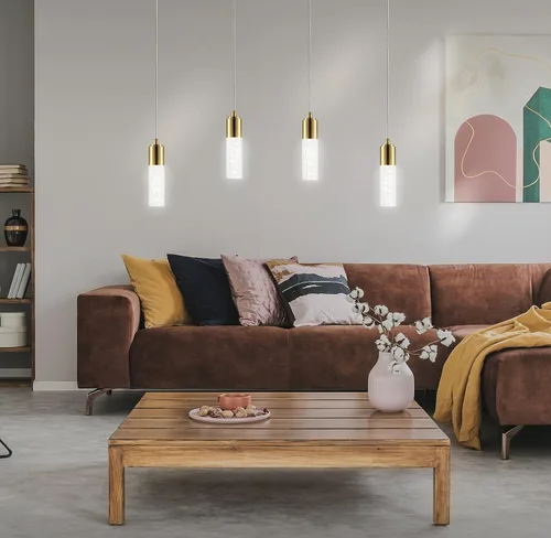 Vista 2 de JONATHAN Y JYL7221B Bolha 4.75 pulgadas de hierro acrílico de burbujas moderno minimalista integrado LED colgante clásico contemporáneo glamour