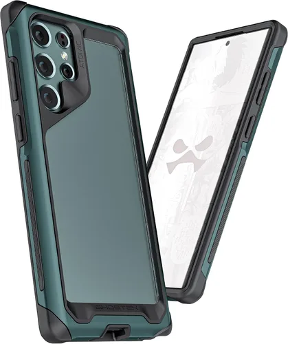Vista 108 de Ghostek Atomic - Funda delgada para Galaxy Z Flip 4, parte trasera de aramida con parachoques de aluminio rojo, funda protectora de doble capa a