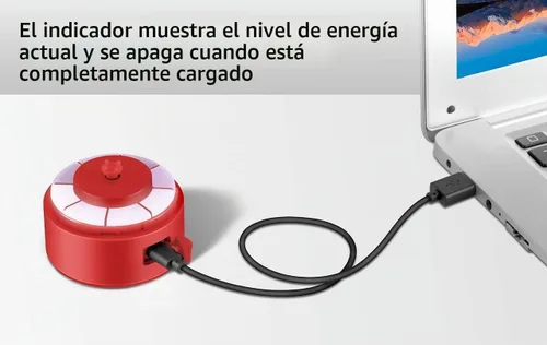 Vista 4 de VOLTRX Botella Batidora Eléctrica Premium de Proteínas, Hecha con Tritan - Libre de BPA - Vaso Batidor Portátil Vortex de 24 oz/Vasos Batidores Rojo