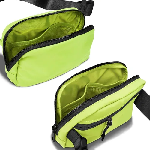 Vista 4 de YOSHUYUKI Mini bolsa de cinturón unisex de 1 litro con correa ajustable, impermeable, sherpa, pequeña riñonera cruzada para entrenamiento, correr