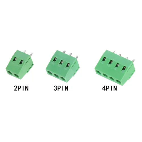Vista 4 de 50 conectores de bloque de terminales de tornillo de montaje en PCB de paso de 0.200 in 0.2", terminales 2P 3P 4P 300V 10A para cable 22-14AWG