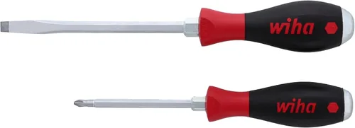 Vista 2 de Wiha 53082 - Juego de destornilladores ranurados y Phillips de 2 piezas SoftFinish XHeavy Duty